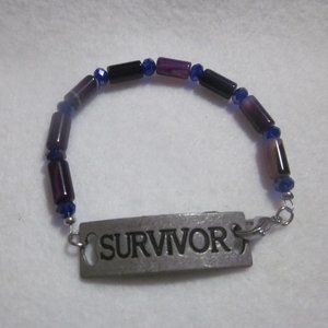 Purple & Blue SURVIVOR Bracelet